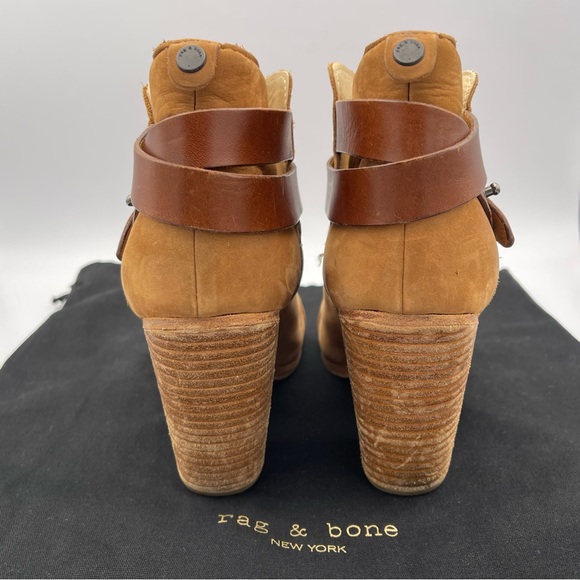 RAG & BONE | Nubuck Camel Suede Ankle ‘Harrow Bootie’ | US 9 / EU 39 - Picture 9 of 15